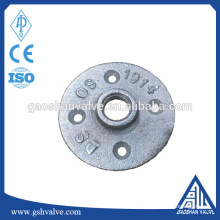 Flange de piso galvanizado de ferro maleável de 1/2 &quot;e 3/4&quot;